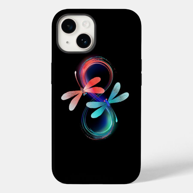 Unendlichkeit mit leuchtenden Libellen Case-Mate iPhone Hülle (Rückseite)