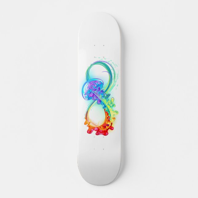Unendlichkeit mit Rainbow Jellyfish Skateboard (Vorne)
