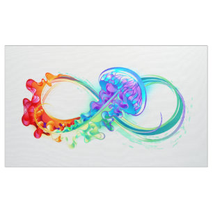 Unendlichkeit mit Rainbow Jellyfish Stoff