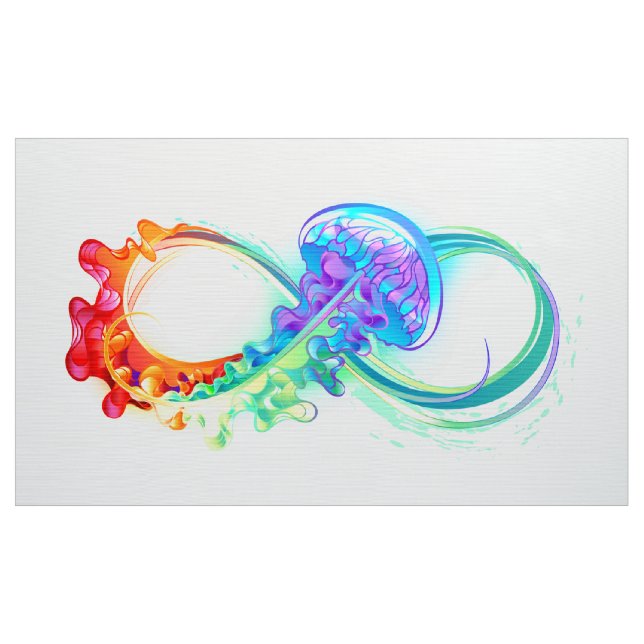 Unendlichkeit mit Rainbow Jellyfish Stoff (Yard (91,4 cm))