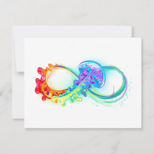 Unendlichkeit mit Regenbogenqualle Save The Date