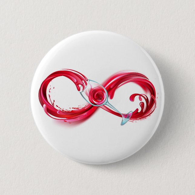 Unendlichkeit mit Rotwein Button (Vorderseite)