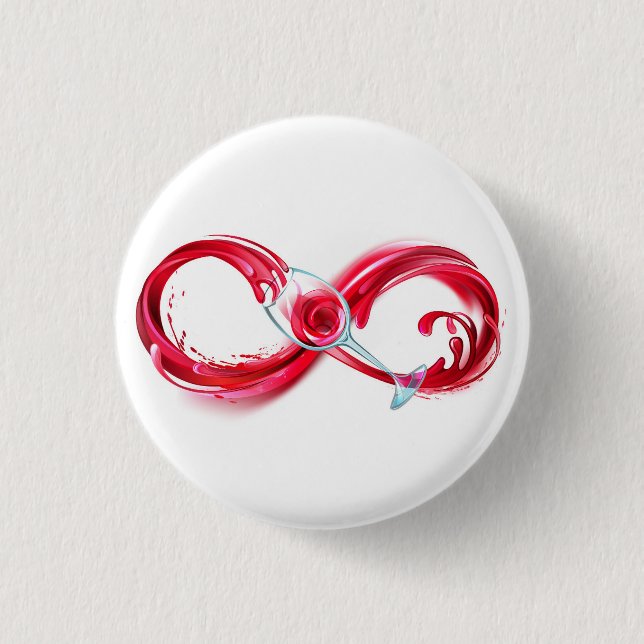 Unendlichkeit mit Rotwein Button (Vorderseite)