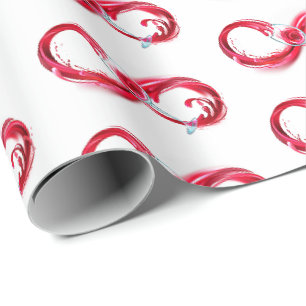 Unendlichkeit mit Rotwein Geschenkpapier