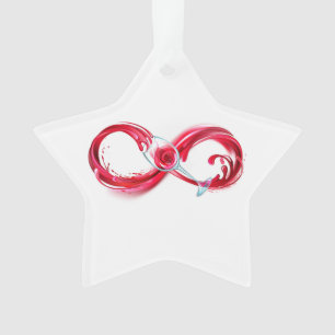 Unendlichkeit mit Rotwein Ornament