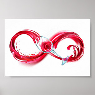 Unendlichkeit mit Rotwein Poster