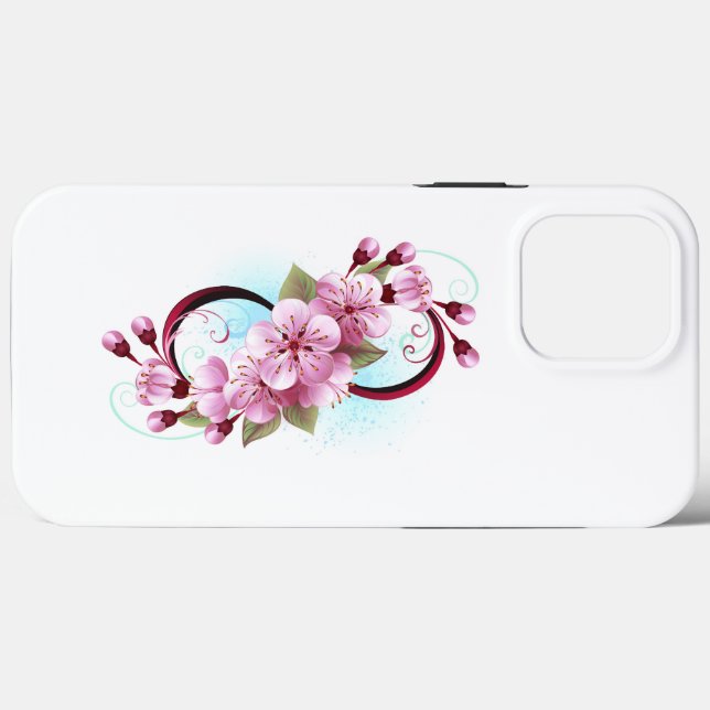 Unendlichkeit mit Sakura Blossom-Blume Case-Mate iPhone Hülle (Rückseite (Horizontal))