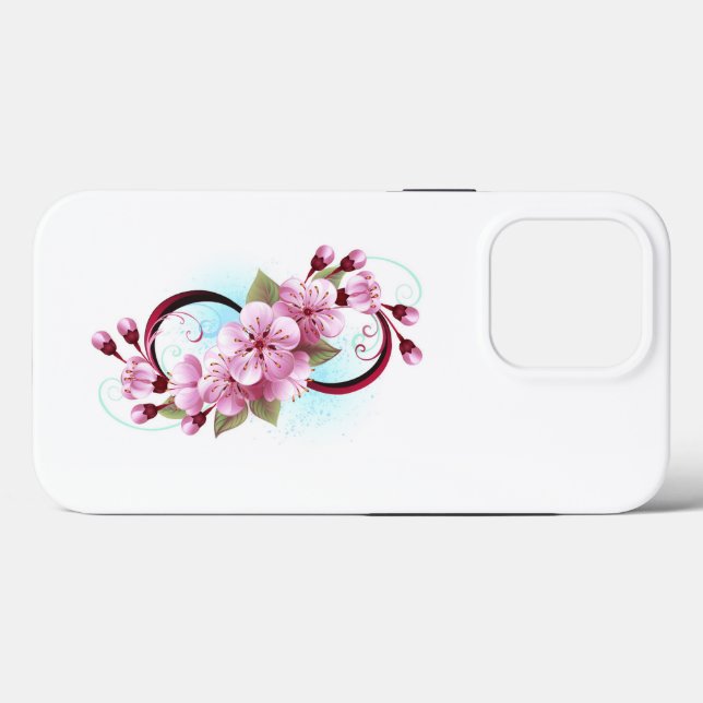 Unendlichkeit mit Sakura Blossom-Blume Case-Mate iPhone Hülle (Rückseite (Horizontal))