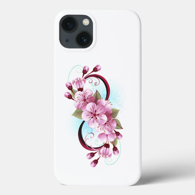 Unendlichkeit mit Sakura Blossom-Blume Case-Mate iPhone Hülle (Rückseite)