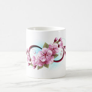 Unendlichkeit mit Sakura Blossom-Blume Kaffeetasse
