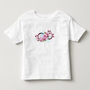 Unendlichkeit mit Sakura Blossom-Blume Kleinkind T-shirt