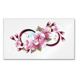 Unendlichkeit mit Sakura Blossom-Blume Magnetische Visitenkarte