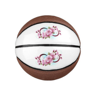 Unendlichkeit mit Sakura Blossom-Blume Mini Basketball