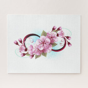 Unendlichkeit mit Sakura Blossom-Blume Puzzle