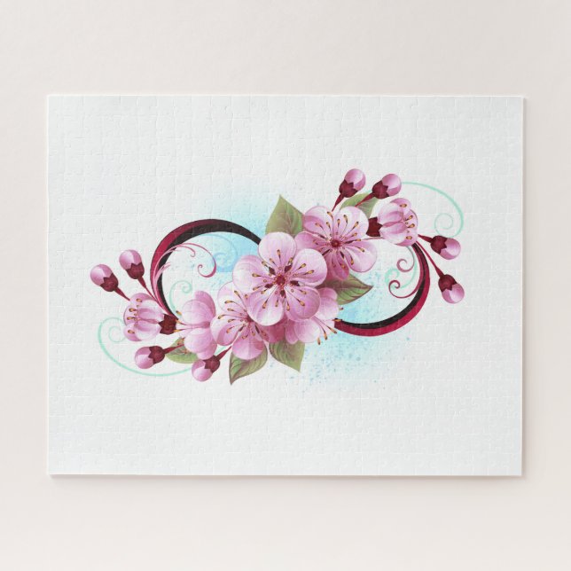 Unendlichkeit mit Sakura Blossom-Blume Puzzle (Horizontal)
