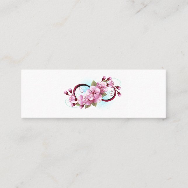 Unendlichkeit mit Sakura Blossom-Blume Treuekarte (Vorderseite)