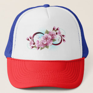 Unendlichkeit mit Sakura Blossom-Blume Truckerkappe