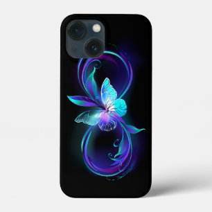 Unendlichkeit mit Zauberschmetterling glänzen Case-Mate iPhone Hülle