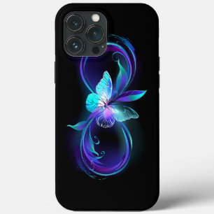 Unendlichkeit mit Zauberschmetterling glänzen Case-Mate iPhone Hülle