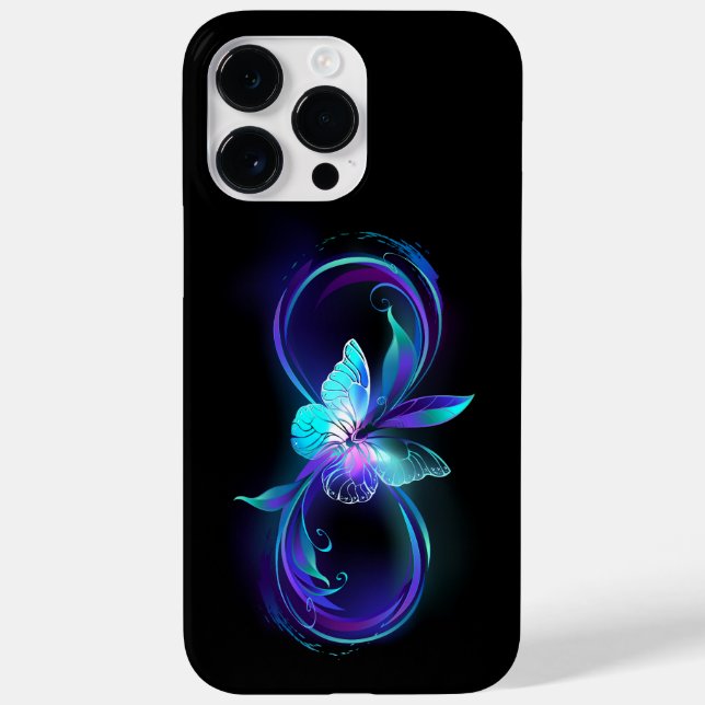 Unendlichkeit mit Zauberschmetterling glänzen Case-Mate iPhone Hülle (Rückseite)