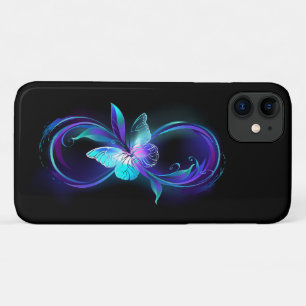 Unendlichkeit mit Zauberschmetterling glänzen Case-Mate iPhone Hülle