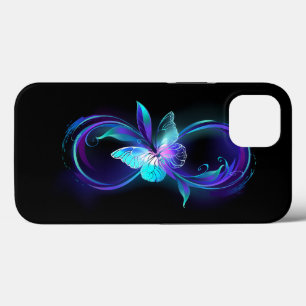 Unendlichkeit mit Zauberschmetterling glänzen Case-Mate iPhone Hülle