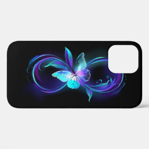 Unendlichkeit mit Zauberschmetterling glänzen Case-Mate iPhone Hülle