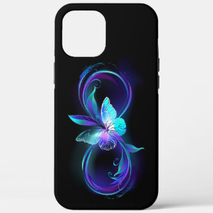 Unendlichkeit mit Zauberschmetterling glänzen Case-Mate iPhone Hülle