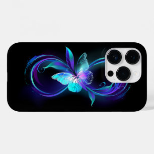 Unendlichkeit mit Zauberschmetterling glänzen Case-Mate iPhone 14 Pro Hülle