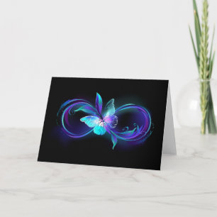 Unendlichkeit mit Zauberschmetterling glänzen Einladung