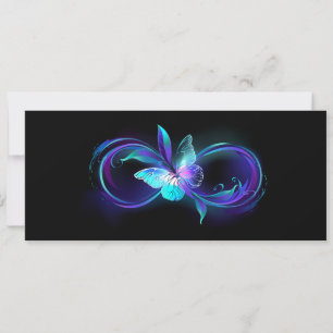 Unendlichkeit mit Zauberschmetterling glänzen Save The Date