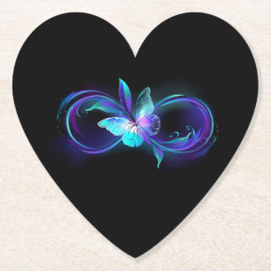 Unendlichkeit mit Zauberschmetterling glänzen Untersetzer