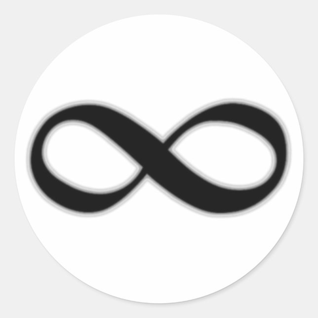 Unendlichkeit Runder Aufkleber (Vorderseite)