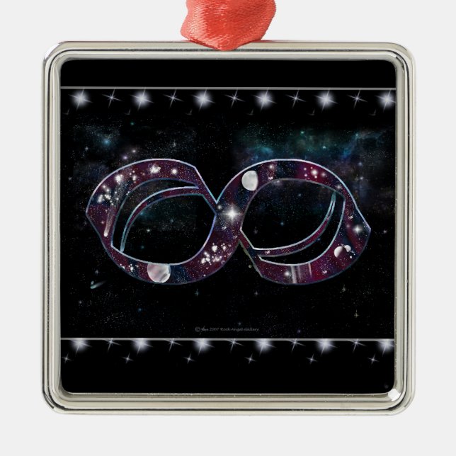 Unendlichkeit Silbernes Ornament (Vorne)