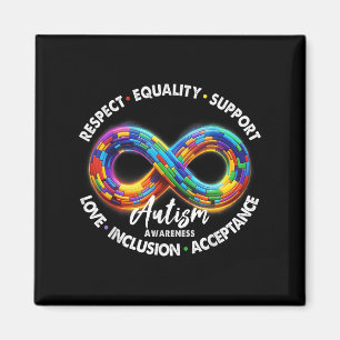 Unendlichkeit Symbol Autismus Bewusstsein Respekt  Magnet