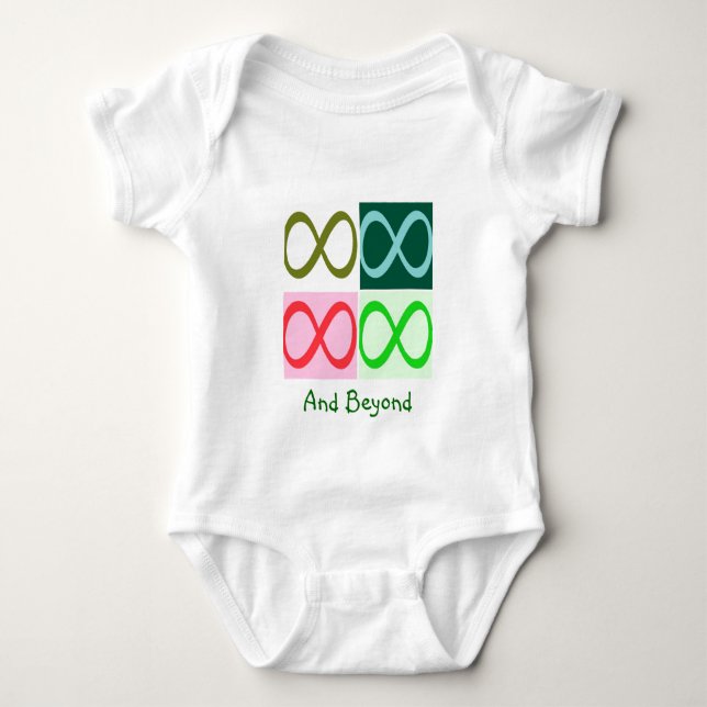Unendlichkeit und darüber hinaus baby strampler (Vorderseite)
