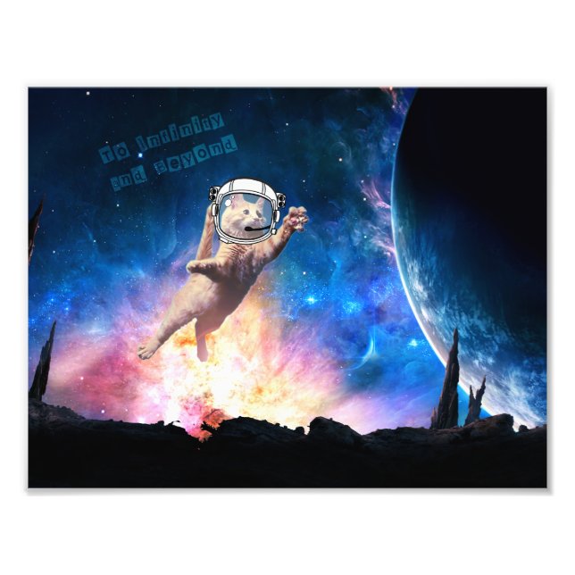 Unendlichkeit und darüber hinaus fotodruck (Vorne)