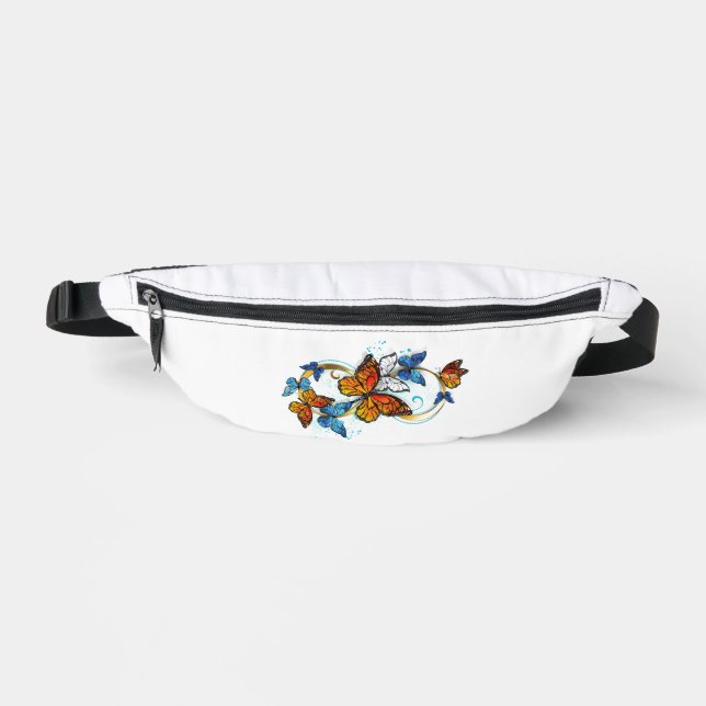 Unendlichkeit von Monarchfalter Bauchtasche (Vorderseite)