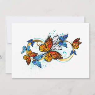 Unendlichkeit von Monarchfalter Feiertagskarte