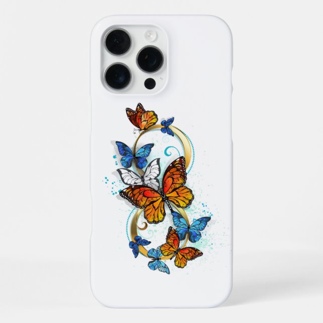 Unendlichkeit von Monarchfalter iPhone Hülle (Rückseite)