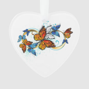 Unendlichkeit von Monarchfalter Ornament