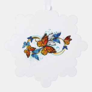 Unendlichkeit von Monarchfalter Ornament Karte