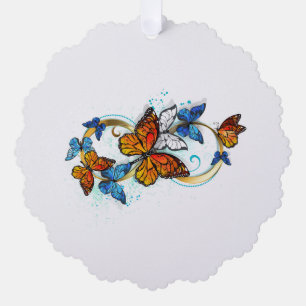 Unendlichkeit von Monarchfalter Ornament Karte