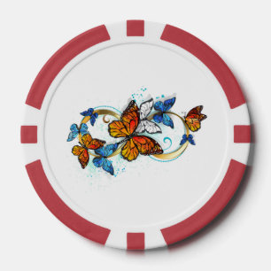 Unendlichkeit von Monarchfalter Pokerchips