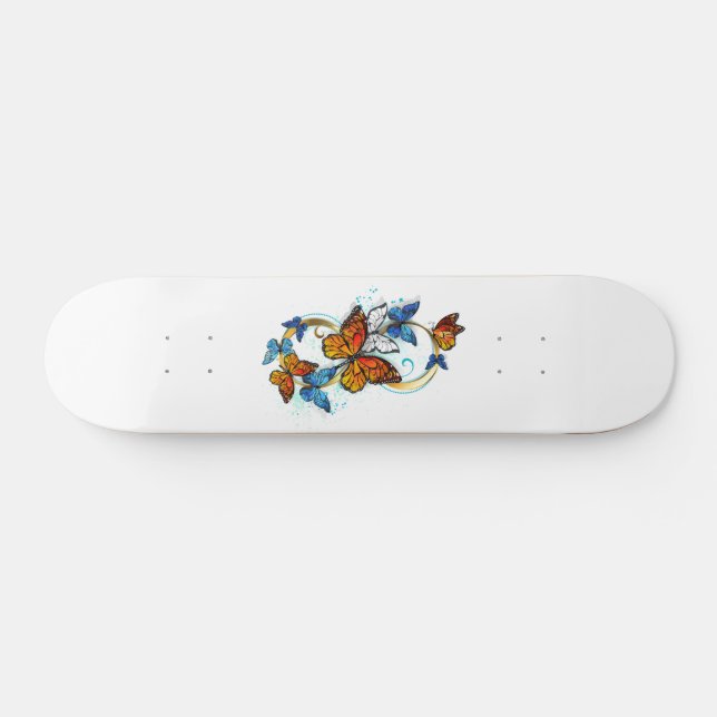 Unendlichkeit von Monarchfalter Skateboard (Horizontal)