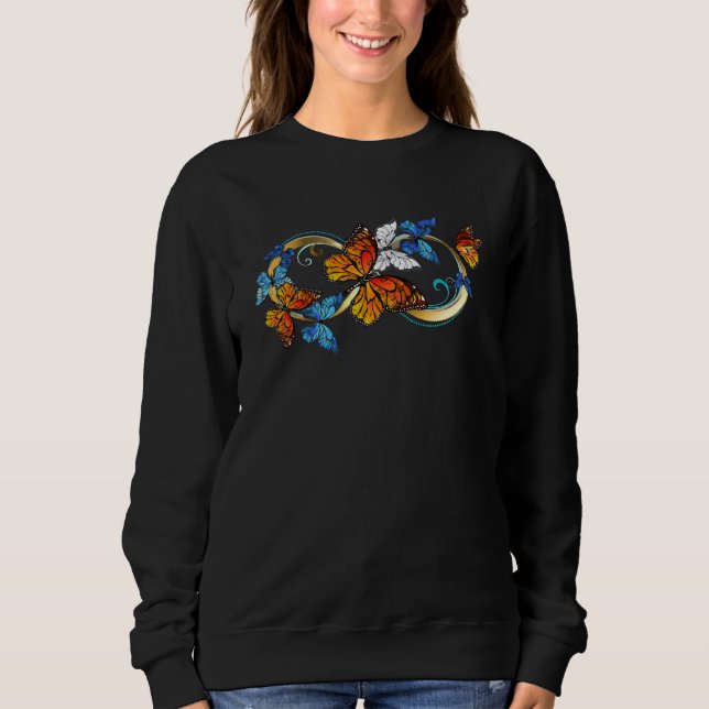 Unendlichkeit von Monarchfalter Sweatshirt (Vorderseite)