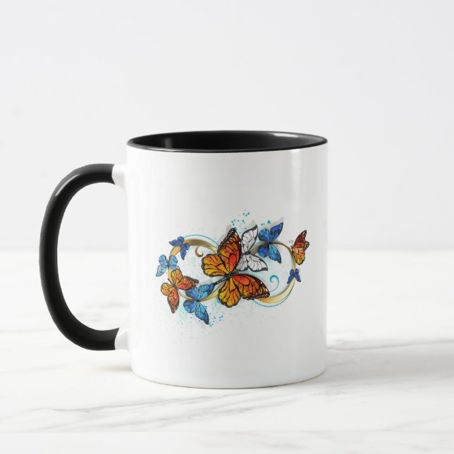 Unendlichkeit von Monarchfalter Tasse (Links)