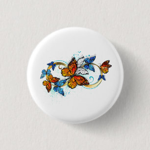 Unendlichkeit von Monarchfaltern Button