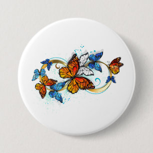 Unendlichkeit von Monarchfaltern Button