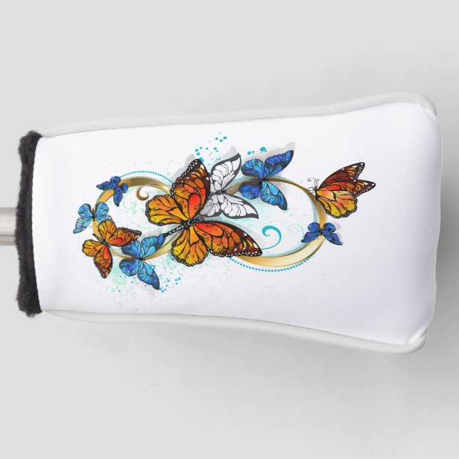 Unendlichkeit von Monarchfaltern Golf Headcover (Vorderseite)